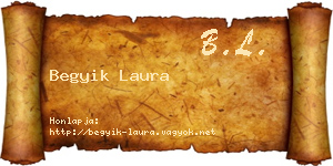 Begyik Laura névjegykártya